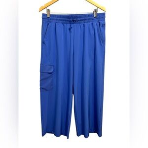 T by Talbots AirKnit Stretch Cargo Joggers - Amalfi Blue - Size M